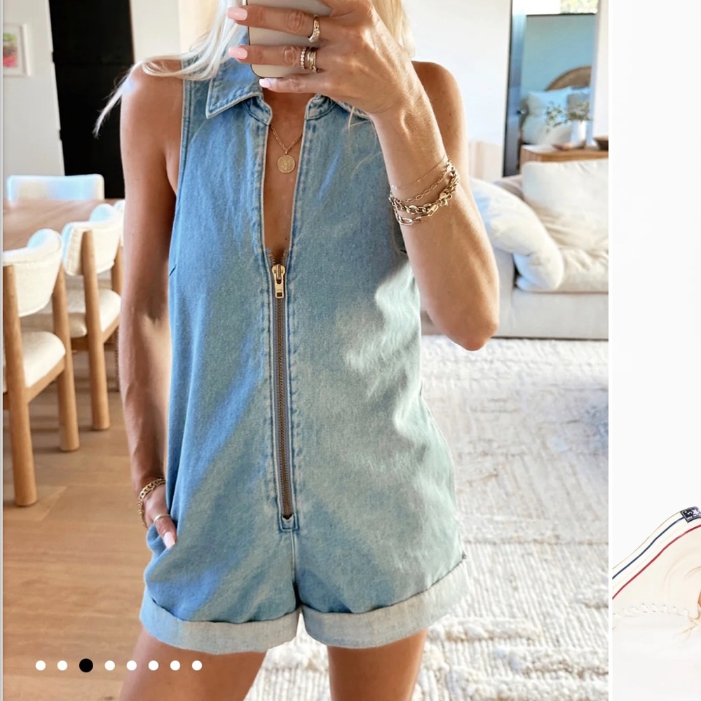 Show me your mumu Reno romper denim size small NEW